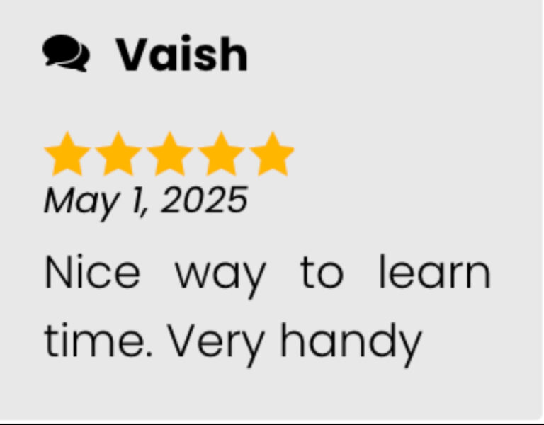 Vaishnavi's testimonial